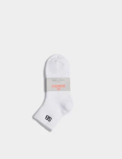 Sweaty Betty 2pk Logo Cotton Rich Ankle High Socks