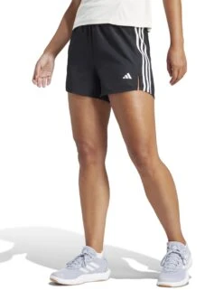 ADIDAS 3-Stripes Woven High Waisted Gym Shorts -Marks and Spencer Shop 3 stripes woven high waisted gym shorts 10