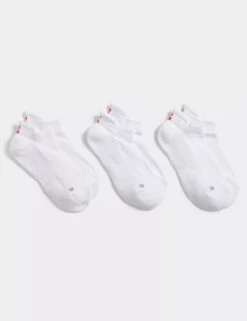 Sweaty Betty 3pk Workout Cotton Rich Trainer Socks -Marks and Spencer Shop 3pk workout cotton rich trainer socks 2