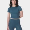 Sweaty Betty All Day Active Crew Neck Crop T-Shirt