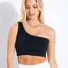 Girlfriend Collective Bianca One Shoulder Non Wired Sports Bra -Marks and Spencer Shop Bianca One Shoulder Non Wired Sports Bra
