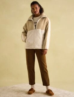 Joules Borg High Neck Jacket -Marks and Spencer Shop Borg High Neck Jacket 4