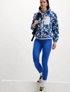 Borg Printed Funnel Neck Zip Up Fleece Jacket 22 Borg Printed Funnel Neck Zip Up Fleece Jacket -Marks and Spencer Shop Borg Printed Funnel Neck Zip Up Fleece Jacket 6