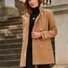 Coat With Gold Button Detail
