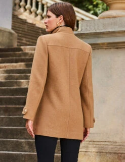 Coat With Gold Button Detail -Marks and Spencer Shop Coat With Gold Button Detail 2