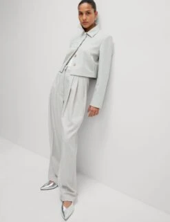 Collared Cropped Jacket -Marks and Spencer Shop Collared Cropped Jacket 3