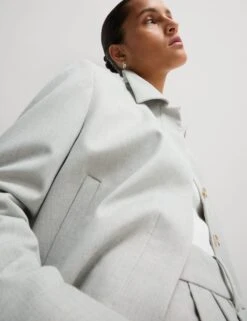 Collared Cropped Jacket -Marks and Spencer Shop Collared Cropped Jacket 4