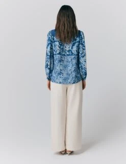 Ghost Collared Floral Button Detail Blouse -Marks and Spencer Shop Collared Floral Button Detail Blouse 2