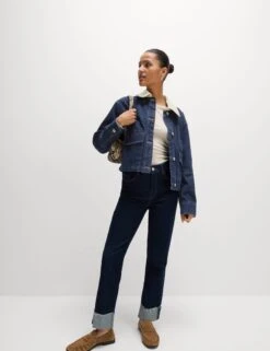 Collared Relaxed Denim Jacket -Marks and Spencer Shop Collared Relaxed Denim Jacket 2