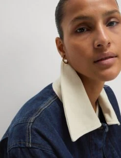 Collared Relaxed Denim Jacket -Marks and Spencer Shop Collared Relaxed Denim Jacket 3