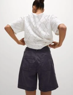 Cotton Blend Cargo Shorts