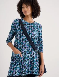 Cotton Blend Floral Scoop Neck Tunic 12 Cotton Blend Floral Scoop Neck Tunic -Marks and Spencer Shop Cotton Blend Floral Scoop Neck Tunic 2