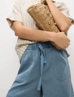 Cotton Blend Garment Dye Shorts