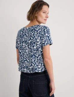 Cotton Modal Blend Floral Tunic -Marks and Spencer Shop Cotton Modal Blend Floral Tunic 3