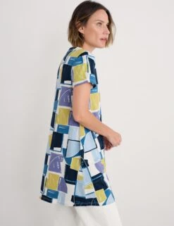 Cotton Rich Geometric Tunic -Marks and Spencer Shop Cotton Rich Geometric Tunic 2