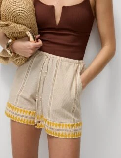 Cotton Rich Jacquard Beach Shorts -Marks and Spencer Shop Cotton Rich Jacquard Beach Shorts 4