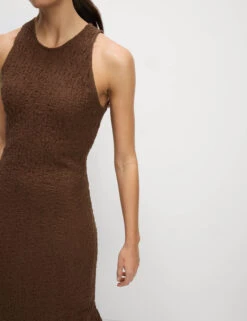 Cotton Rich Jersey Textured Midi Column Dress -Marks and Spencer Shop Cotton Rich Jersey Textured Midi Column Dress 5