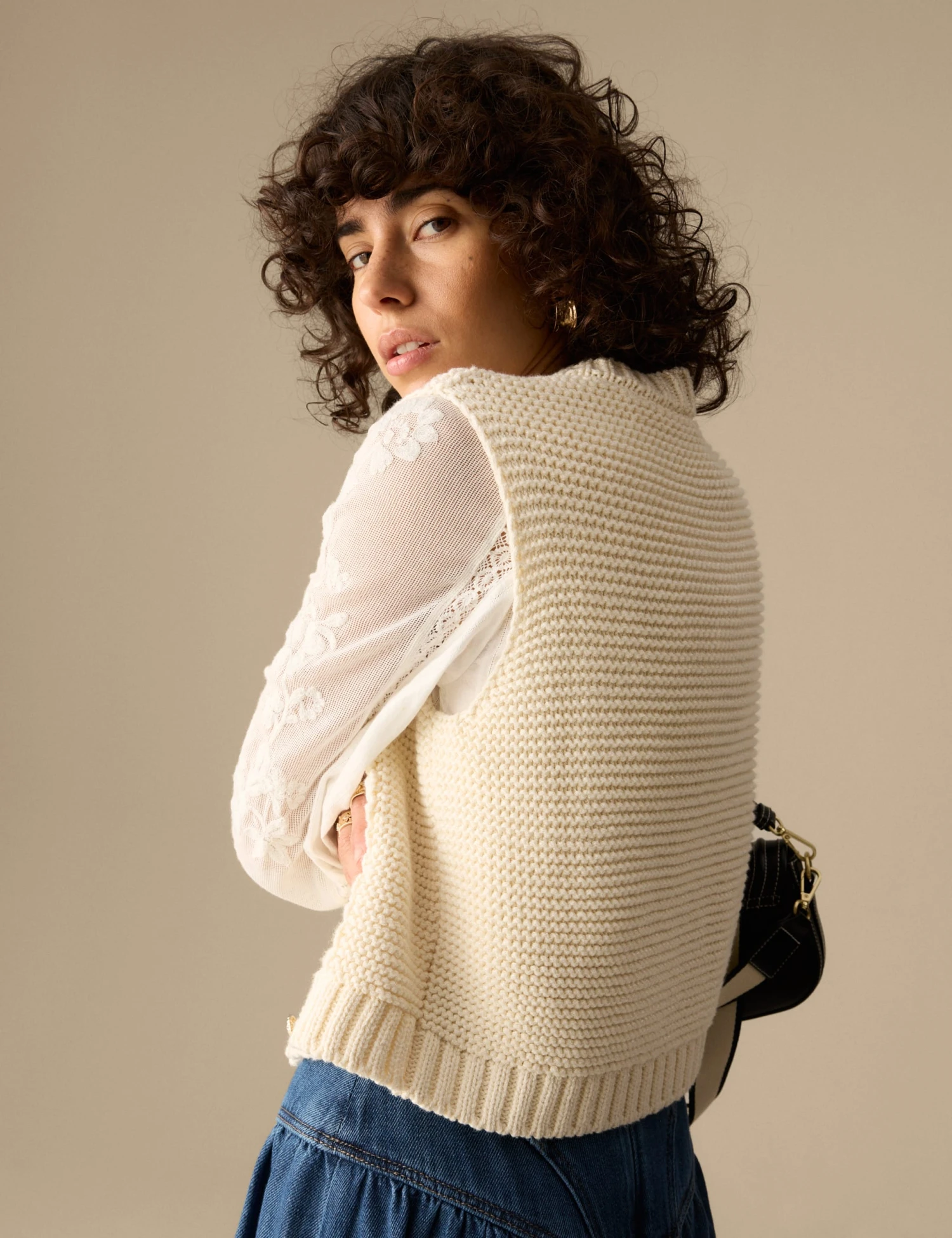 Cotton Rich Knitted Crew Neck Waistcoat 6 Cotton Rich Knitted Crew Neck Waistcoat - Image 4