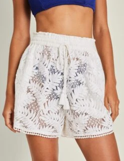 Accessorize Cotton Rich Lace High Waisted Shorts