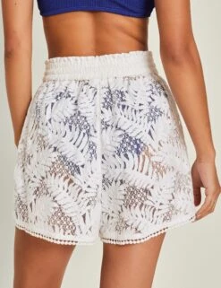 Accessorize Cotton Rich Lace High Waisted Shorts -Marks and Spencer Shop Cotton Rich Lace High Waisted Shorts 3