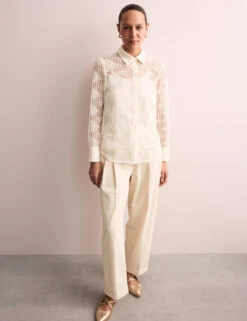 Jaeger Cotton Rich Lace Shirt -Marks and Spencer Shop Cotton Rich Lace Shirt 2