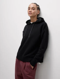 Cotton Rich Mesh Panel Relaxed Hoodie -Marks and Spencer Shop Cotton Rich Mesh Panel Relaxed Hoodie 4