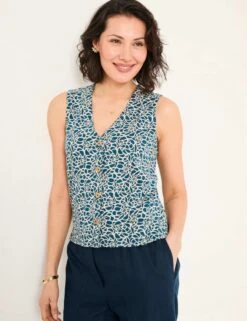 Cotton Rich Printed Waistcoat -Marks and Spencer Shop Cotton Rich Printed Waistcoat 3