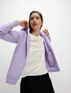 Cotton Rich Relaxed Zip Up Hoodie 28 Cotton Rich Relaxed Zip Up Hoodie -Marks and Spencer Shop Cotton Rich Relaxed Zip Up Hoodie 6