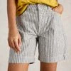 WHITE STUFF Cotton Rich Striped Denim Shorts -Marks and Spencer Shop Cotton Rich Striped Denim Shorts