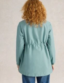 WHITE STUFF Cotton Rich Waterproof High Neck Raincoat -Marks and Spencer Shop Cotton Rich Waterproof High Neck Raincoat 3