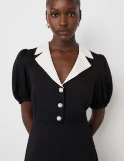 Crepe Collared Midi Tea Dress -Marks and Spencer Shop Crepe Collared Midi Tea Dress 3