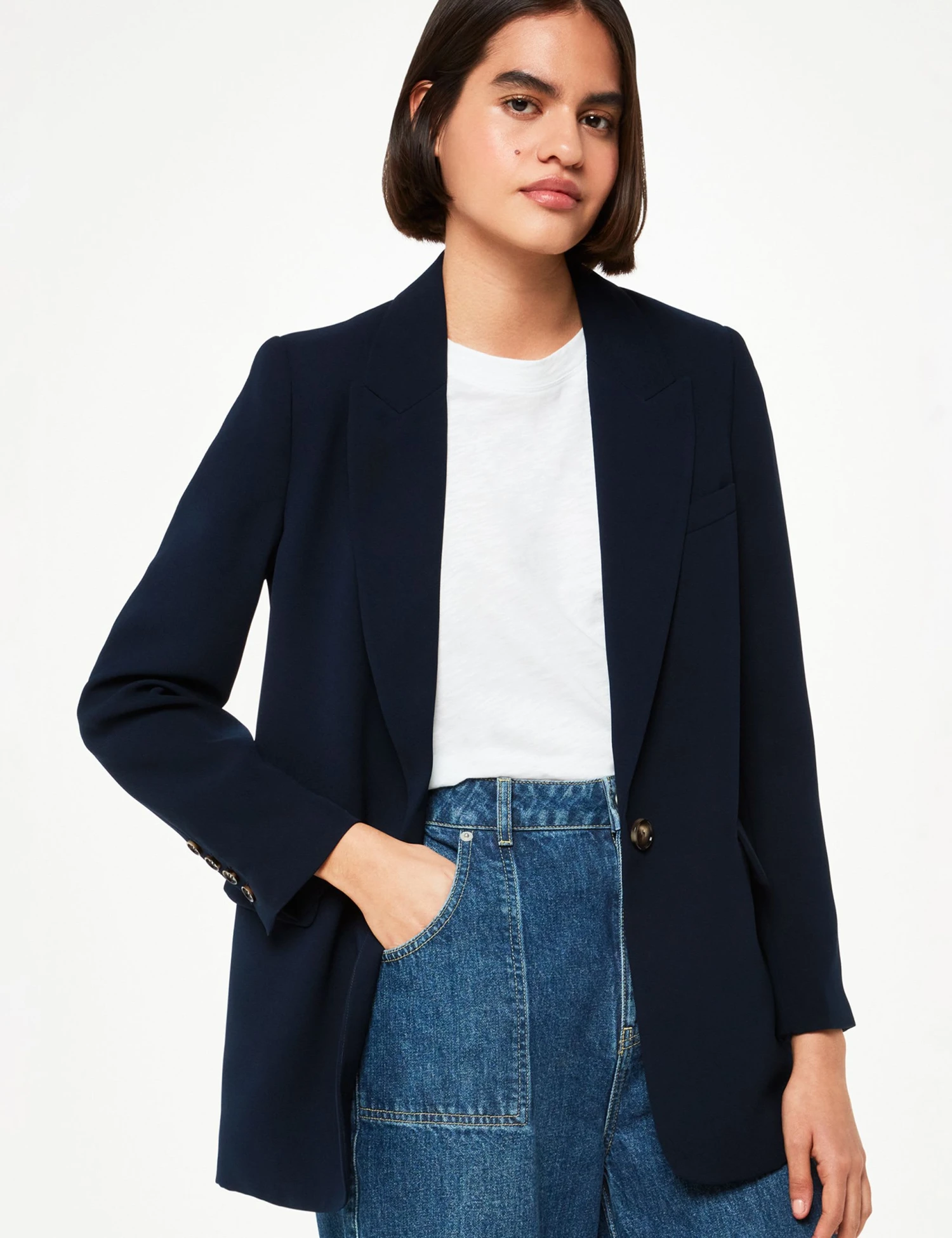 Whistles Crepe Relaxed Blazer 6 Whistles Crepe Relaxed Blazer - Image 4