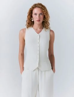 Ghost Crepe Single Breasted Waistcoat