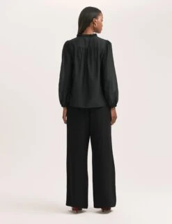 Crepe Tie Neck Blouse -Marks and Spencer Shop Crepe Tie Neck Blouse 2