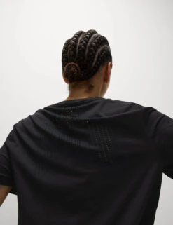 Crew Neck Laser Cut Relaxed T-Shirt -Marks and Spencer Shop Crew Neck Laser Cut Relaxed T Shirt 3