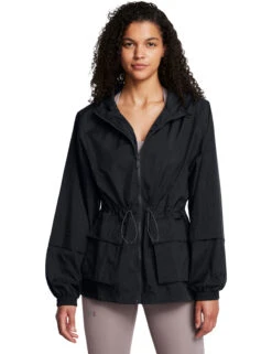 Under Armour Crinkle Woven Zip Up Hooded Sports Jacket