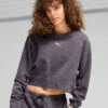 Puma Dare To Relaxed Pure Cotton Crop Sweatshirt -Marks and Spencer Shop Dare To Relaxed Pure Cotton Crop Sweatshirt