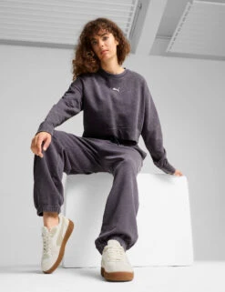 Puma Dare To Relaxed Pure Cotton Crop Sweatshirt -Marks and Spencer Shop Dare To Relaxed Pure Cotton Crop Sweatshirt 3