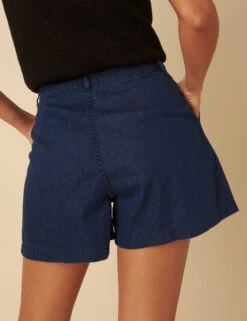 Denim High Waisted Shorts -Marks and Spencer Shop Denim High Waisted Shorts 2