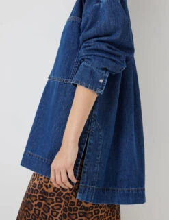 Denim Oversized Pullover Shirt 15 Denim Oversized Pullover Shirt -Marks and Spencer Shop Denim Oversized Pullover Shirt 3
