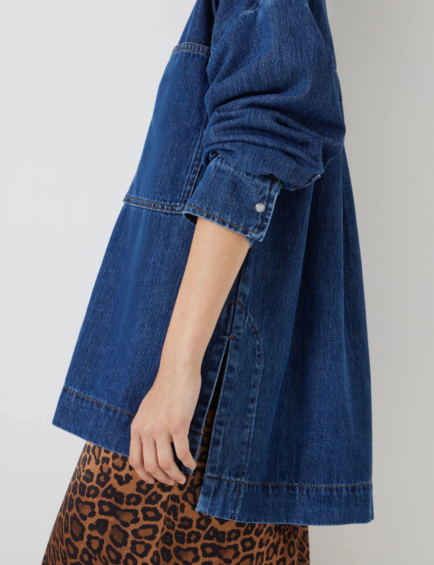 Denim Oversized Pullover Shirt 6 Denim Oversized Pullover Shirt - Image 4