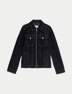Denim Waisted Jacket -Marks and Spencer Shop Denim Waisted Jacket 1