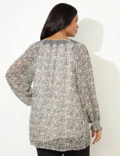 Ditsy Floral Tie Neck Smocked Tunic 15 Ditsy Floral Tie Neck Smocked Tunic -Marks and Spencer Shop Ditsy Floral Tie Neck Smocked Tunic 3