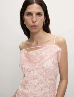 Embellished Lace Frill Midaxi Column Dress -Marks and Spencer Shop Embellished Lace Frill Midaxi Column Dress 2