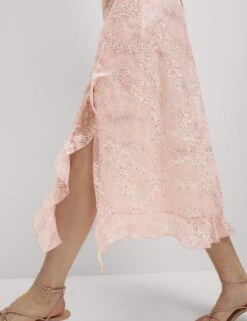 Embellished Lace Frill Midaxi Column Dress -Marks and Spencer Shop Embellished Lace Frill Midaxi Column Dress 4