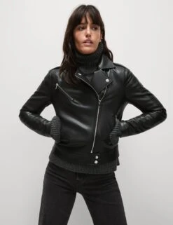 Faux Leather Biker Jacket -Marks and Spencer Shop Faux Leather Biker Jacket 3