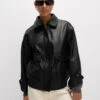 Faux Leather Relaxed Fit Jacket