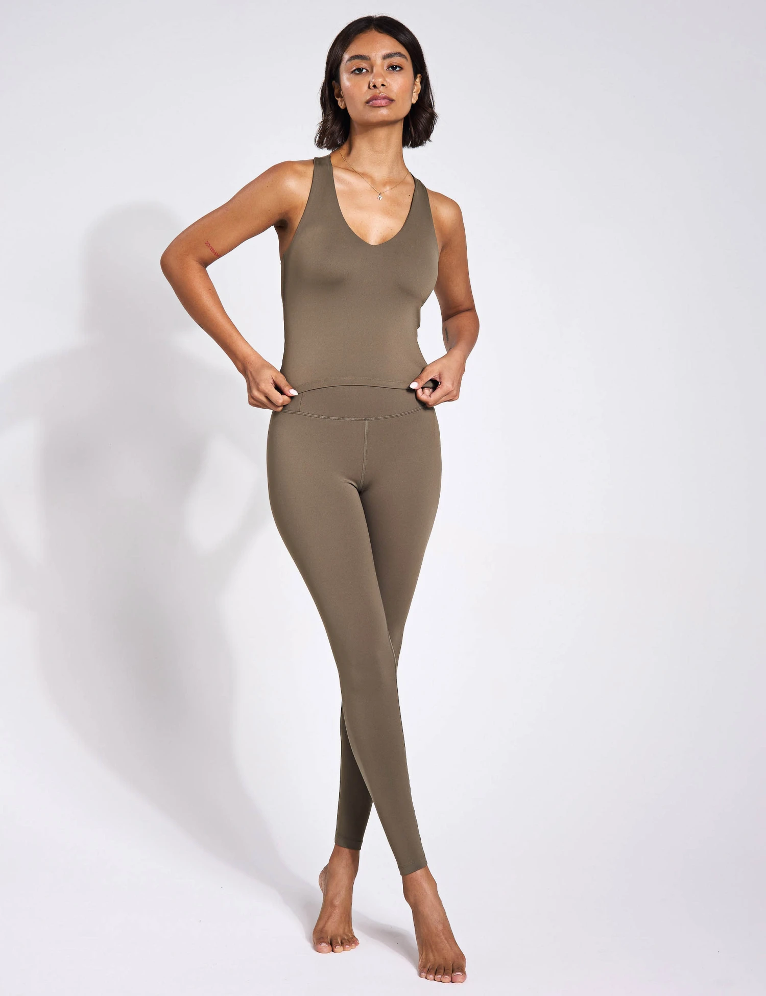 Girlfriend Collective Float Zoe V-Neck Cross Back Fitted Vest Top 4 Girlfriend Collective Float Zoe V-Neck Cross Back Fitted Vest Top - Image 2