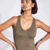 Girlfriend Collective Float Zoe V-Neck Cross Back Fitted Vest Top -Marks and Spencer Shop Float Zoe V Neck Cross Back Fitted Vest Top