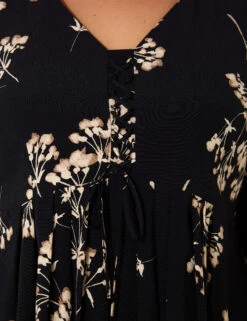 Floral Pleat Detail Tie Front Blouse -Marks and Spencer Shop Floral Pleat Detail Tie Front Blouse 2